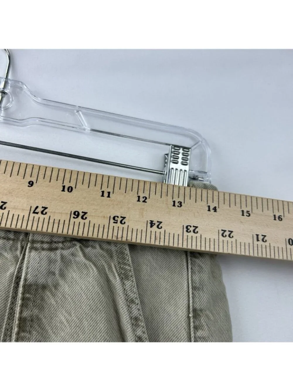 AllSaints "Frieda Denim Trouser" Cargo Jogger Womens 6 Light Olive Green Lyocell - Picture 9 of 16